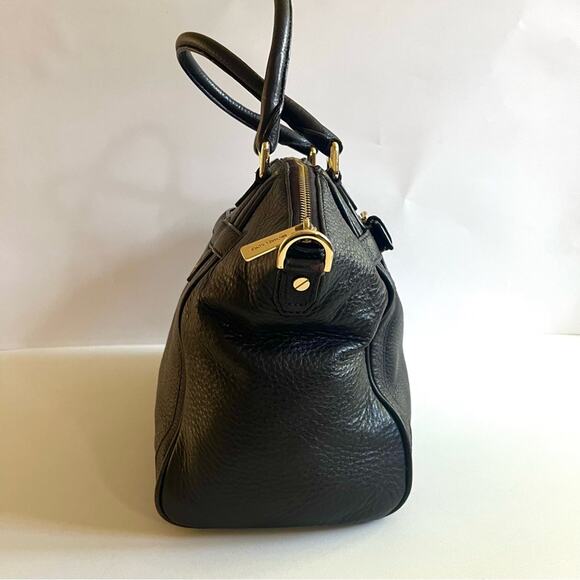 MICHAEL KORS  Hudson Belted Leather Satchel, Chocolate Brown - Picture 3 of 7